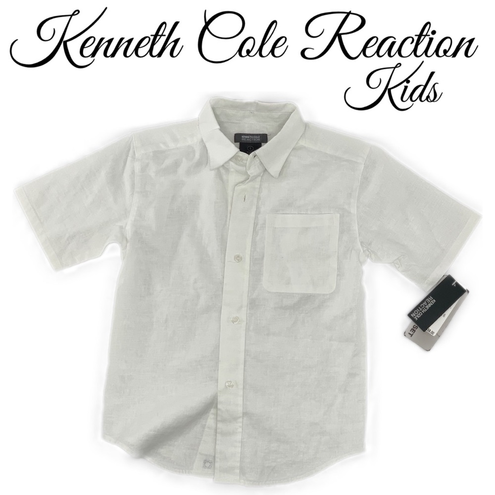 KENNETH COLE REACTION KIDS BUTTON UP LINEN BLEND